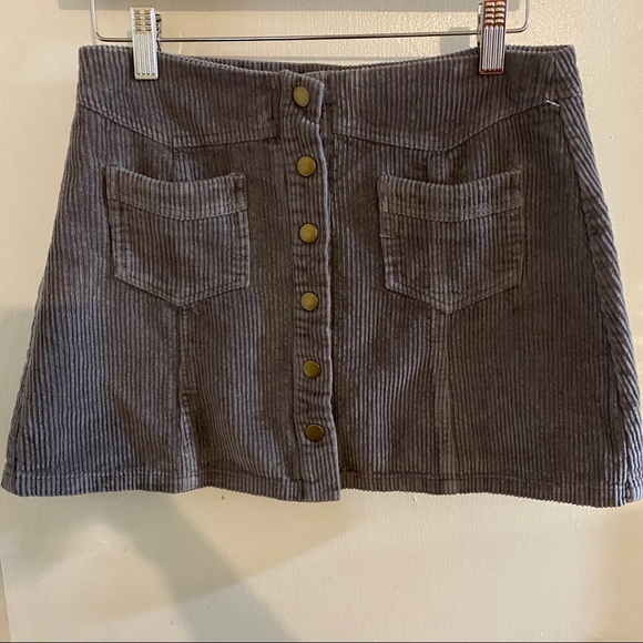 B. Original Gray Corduroy Skirt Size S - Picture 1 of 4
